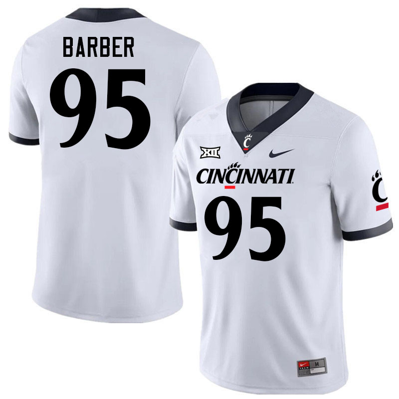 Cincinnati Bearcats #95 Lendric Barber College Football Jerseys Stitched-White